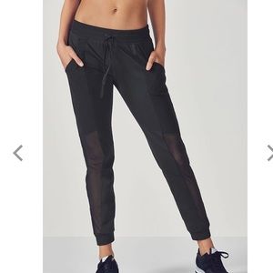 Fabletics Linda joggers.  Cute mesh inserts.